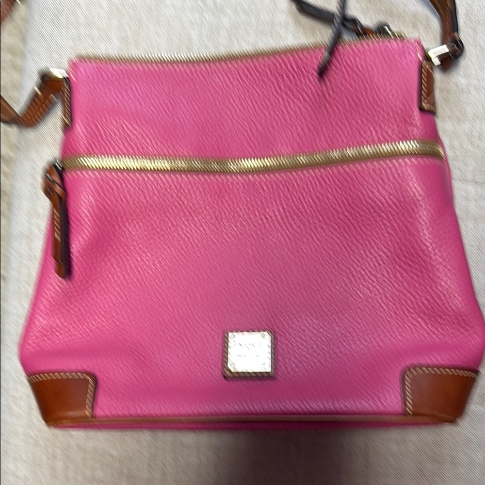 Dooney & Bourke Pink and Brown Crossbody Bag
